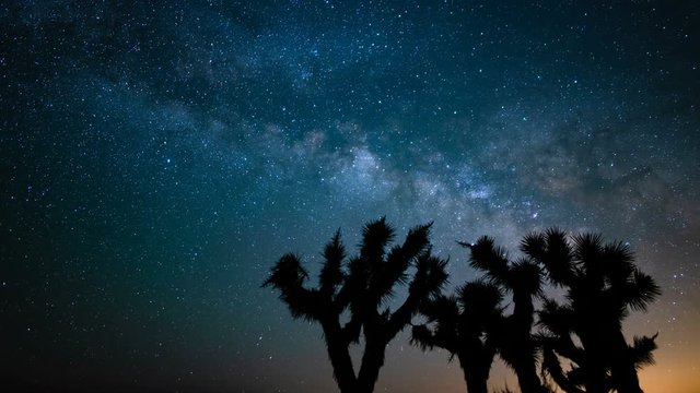 Milky Way Galaxy Rise Over Joshua Tree National Park Time Lapse