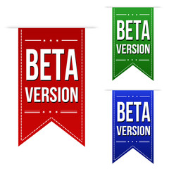 Beta version banner design set - obrazy, fototapety, plakaty