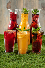 summer lemonades with herbs