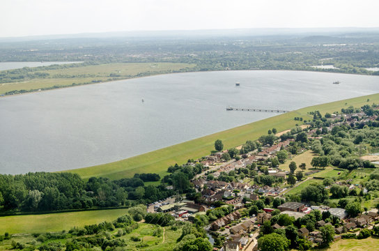 Wraysbury Reservoir, Slough, Aerial View