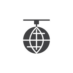 Mirror Disco ball vector icon. filled flat sign for mobile concept and web design. Night Club party light simple solid icon. Symbol, logo illustration. Pixel perfect vector graphics