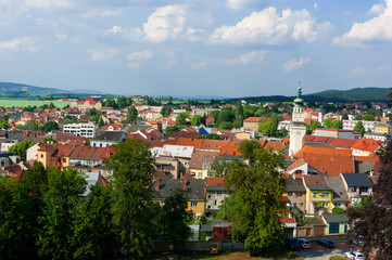 Fototapeta na wymiar View of the town called Boskovice. South Moravia, Czech Republic.