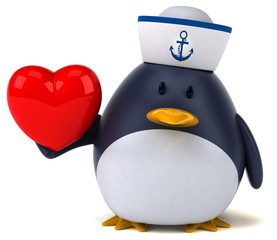 Fun penguin - 3D Illustration