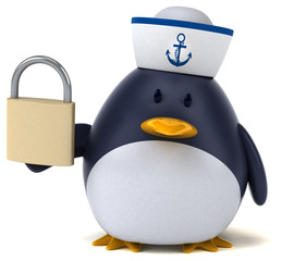 Fun penguin - 3D Illustration