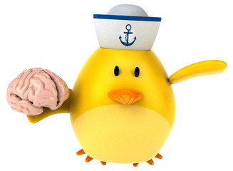 Yellow bird - 3D Illustration