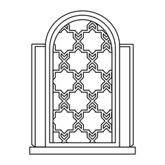 window of temple icon vector illustration design