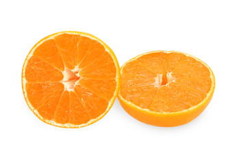 orange slice isolated on white background