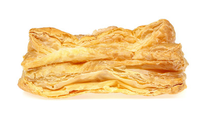 Puff pastry isolate on white
