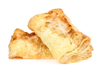 Puff pastry isolate on white