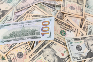 pile of US dollar bills
