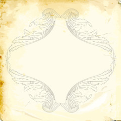 Vector baroque of vintage elements for design. 