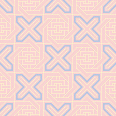Fototapeta na wymiar Pink geometric seamless background. Multi colored pattern