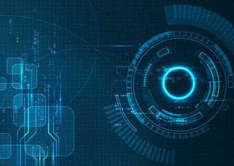 Blue Pixel Digital Futuristic Technology Vector