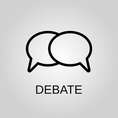 Debate icon. Debate symbol. Flat design. Stock - Vector illustration