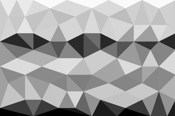 Fototapeta premium Black and white abstract polygonal pattern. Low poly background