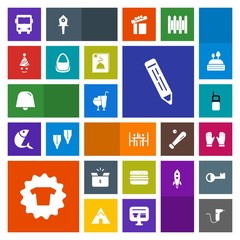 Modern, simple, colorful vector icon set with birthday, hamburger, fun, dessert, menu, pen, fence, doughnut, old, party, clinic, cream, glove, dentistry, fashion, coffee, clothes, notification icons