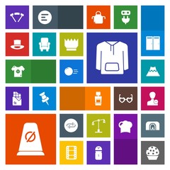 Modern, simple, colorful vector icon set with profile, food, parachute, cake, baby, traffic, judge, replacement, background, volcano, mountain, dessert, lava, account, user, street, balance, kid icons