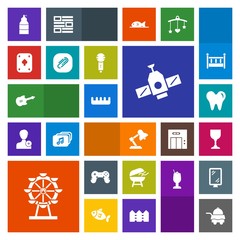 Modern, simple, colorful vector icon set with care, wheel, orbit, healthy, meat, grill, brush, table, white, bedroom, barbecue, room, bed, dentist, eye, dental, health, guitar, london, wine, bbq icons