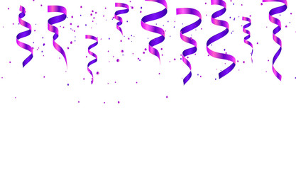 Holiday serpentine ribbons set.