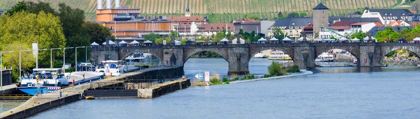 Panoramafoto Mainbrücke Würzburg