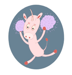 The unicorn is having fun