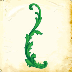 Vector baroque of vintage elements for design. 