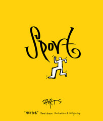 스포츠 포스터 / 손으로 그린 스포츠 그림