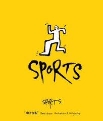 스포츠 포스터 / 손으로 그린 스포츠 그림