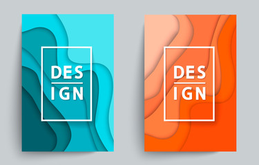 Covers with minimal design. Collection of cool bright covers. Geometric backgrounds for your design. Applicable for Banners, Placards, Posters, Flyers. Vector EPS10.