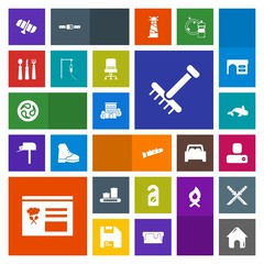 Modern, simple, colorful vector icon set with garden, business, kamon, japan, label, medical, kitchen, privacy, rake, fish, musical, mon, medicine, building, raking, planet, food, social, real icons