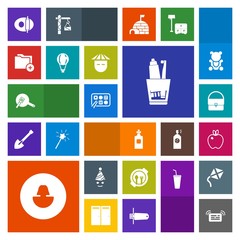 Modern, simple, colorful vector icon set with liquid, white, jump, pan, drink, plate, data, fruit, notification, profile, fashion, restaurant, message, child, avatar, human, parachute, kitchen icons