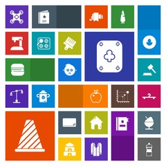 Modern, simple, colorful vector icon set with burger, chalk, fashion, building, traffic, real, cheeseburger, sad, broom, law, baby, street, drone, sandwich, camera, sign, blackboard, house, kid icons