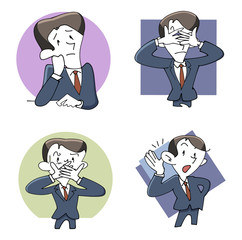 ビジネスマン-ポーズ集