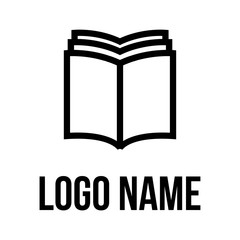 Book logo vector icon illustration
