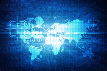 2D Digital Abstract Business Networking background
