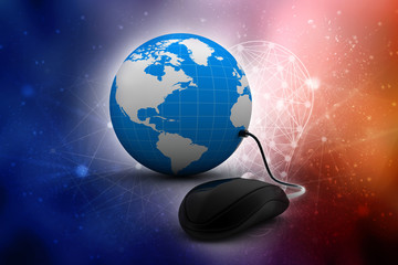 3d rendering globe with mouse
