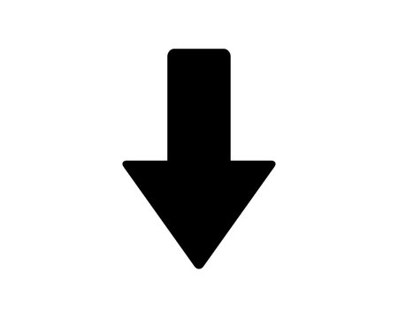 arrow down icon design illustration,glyph style design, designed for web and app