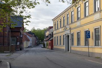 Fototapeta na wymiar Old street in Ystad in Sweden
