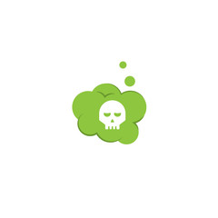 Toxic, deadly gas. Vector illustration