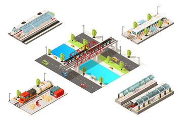 Isometric Modern Trains Concept