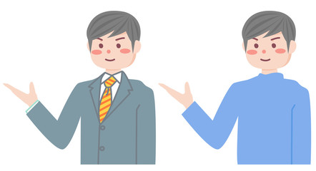 説明をする男性