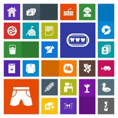 Modern, simple, colorful vector icon set with card, kebab, barbecue, green, real, room, shorts, work, dentist, carriage, clothing, food, pot, fashion, team, business, bucket, dental, plant, wear icons