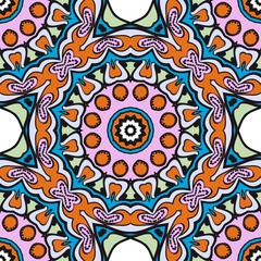 Decorative floral ornament. seamless pattern. vector illustration. Tribal Ethnic Arabic, Indian, motif. for interior design, wallpaper