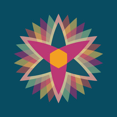 Abstract colorful vector flower logo