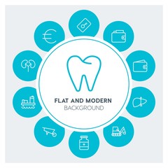 industry, health, hotel, money Infographic Circle outline Icons Set. Contains such Icons as  business,  website,  elements,  background,  pattern,  banner,  gas and more. Fully Editable. Pixel Perfect