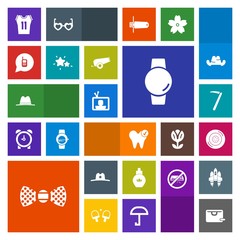 Modern, simple, colorful vector icon set with shirt, car, tool, sport, elegance, bag, auto, tie, phone, dentist, sheriff, equipment, west, time, perfume, wrench, sale, texas, hammer, basketball icons