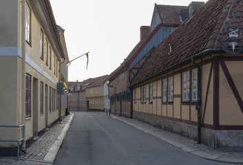 Historic part of Ystad in Sweden