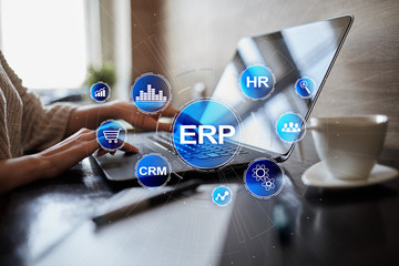 Enterprise resources planning business and technology concept.