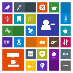 Modern, simple, colorful vector icon set with meat, bookmark, drink, infant, tool, bottle, pacifier, baby, noodle, plane, pictogram, cappuccino, download, sign, asian, food, cut, coffee, asia icons