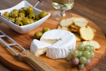 Cheese and olives